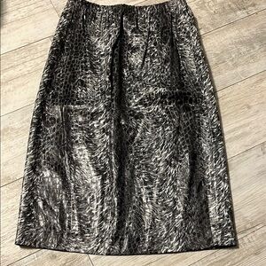 Elegant Black and Gray Women's midi skirt